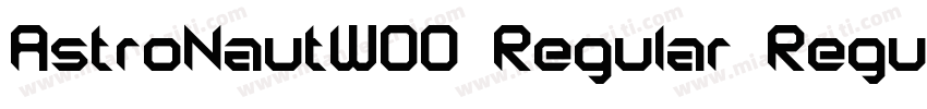 AstroNautW00 Regular Regular字体转换